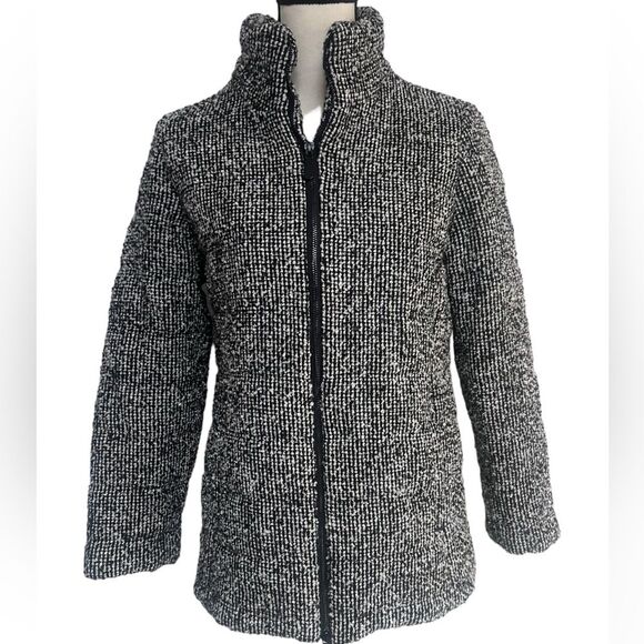 Chico Black /White textured Jacket size 8/10 - Picture 1 of 4